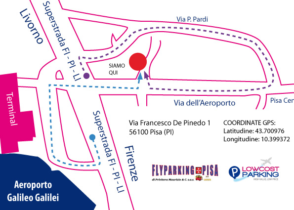 Mappa Parcheggio Aeroporto Pisa